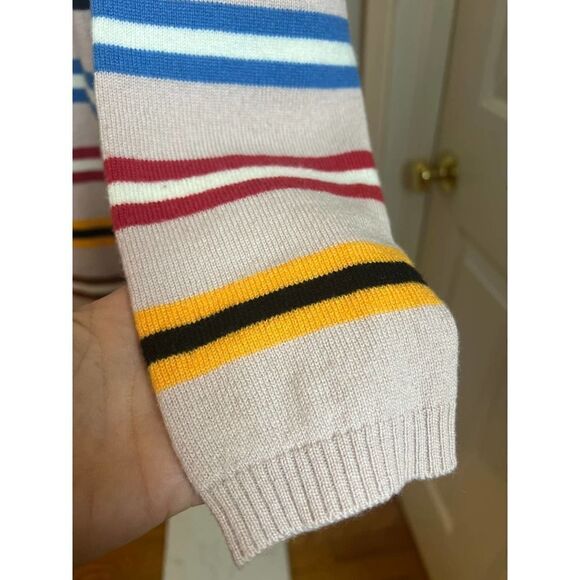 CASHMERE Chinti and Parker Multicolor Striped Sweater Shoulder Buttons Sz. S - Picture 10 of 10